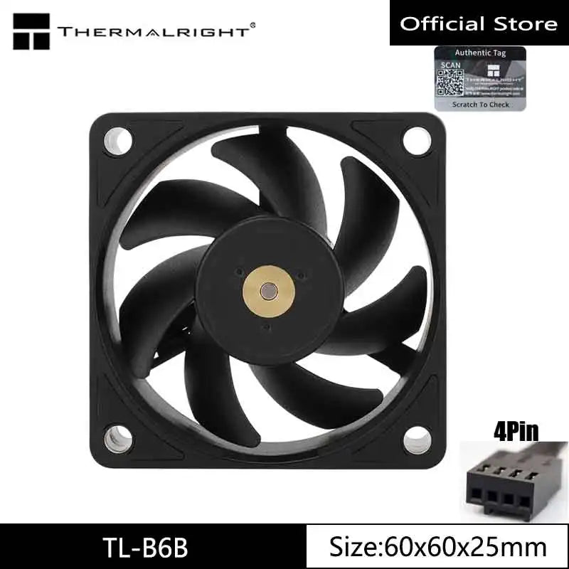 Thermalright TL-B6b chassis cooling fan, 60x60x25mm/3200rpm low noise and high-performance computer fan