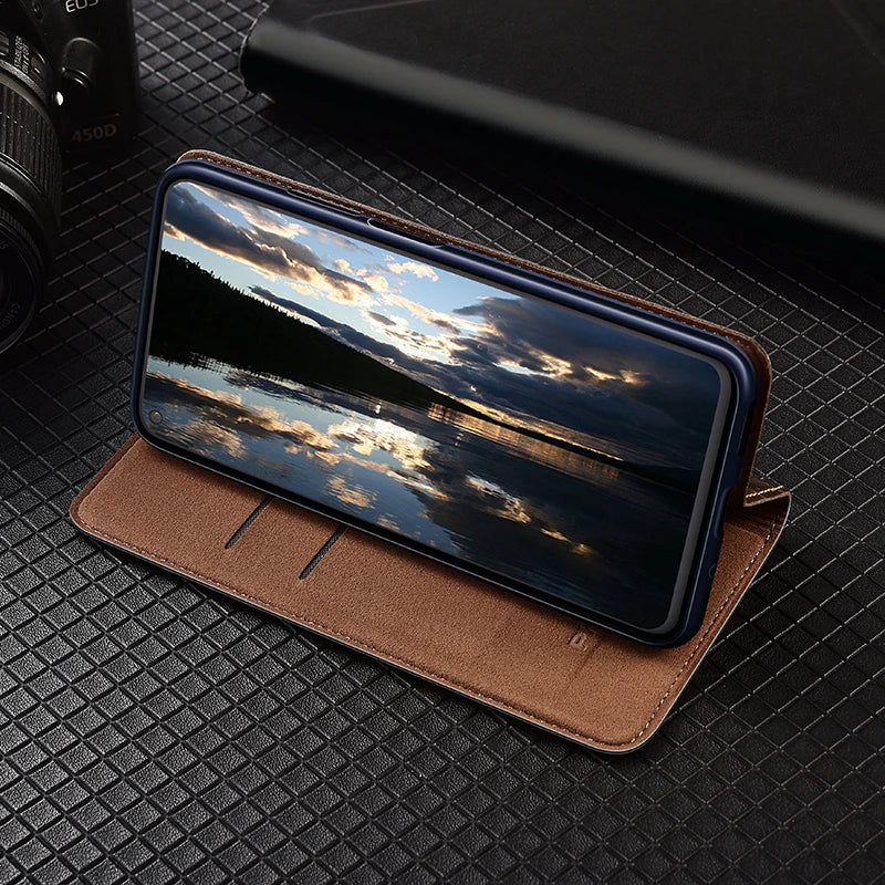 Case For Realmi Realme GT Neo 2 3T 5 6 6T SE Pro 5G GT6T GT6 256/512 Retro Smartphone Magnetic Wallet Genuine Leather Cover