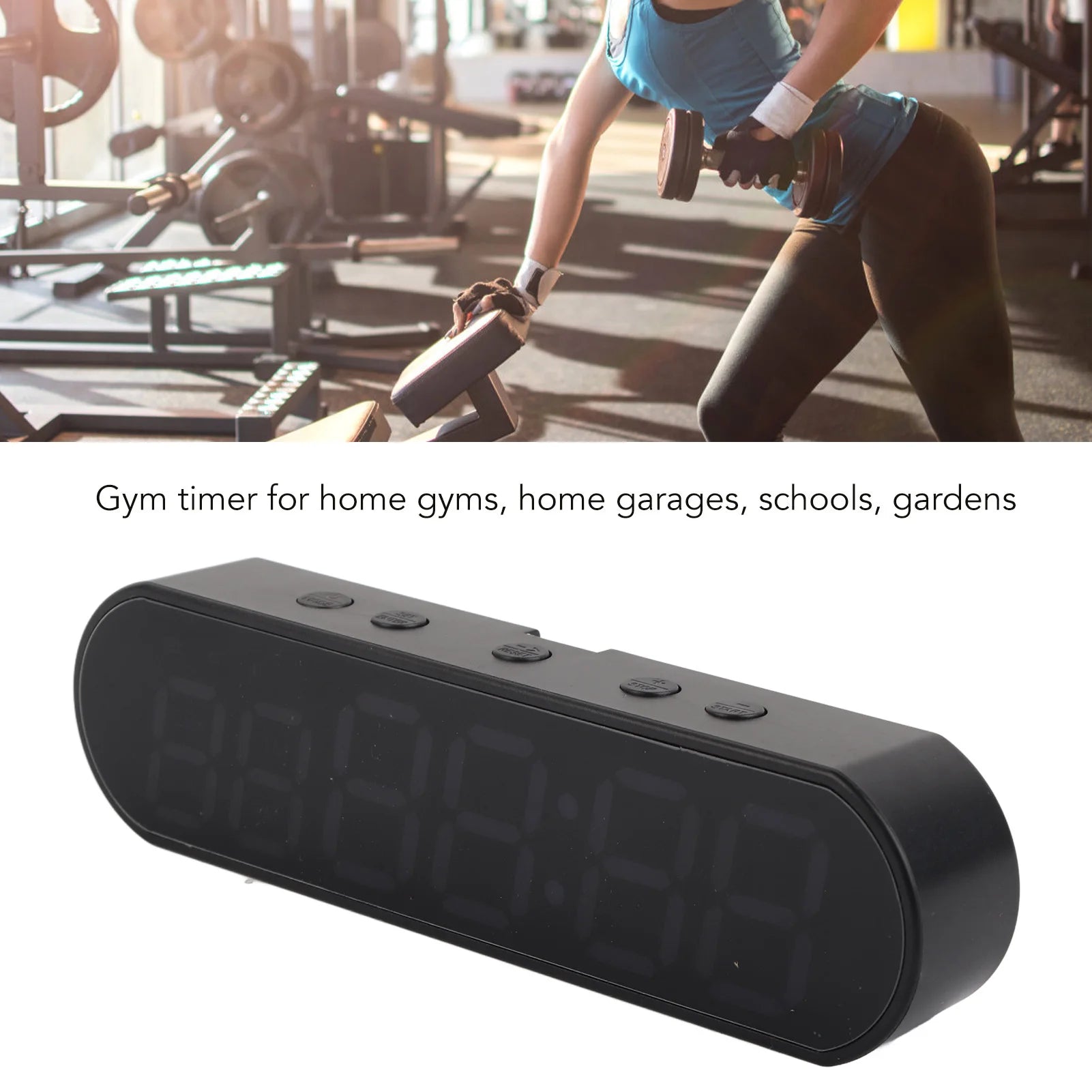Portable Gym Timer Multifunctional 1000mAh USB Fitness Sports Interval Workout Timer Alarm Clock Fitness Interval Timer