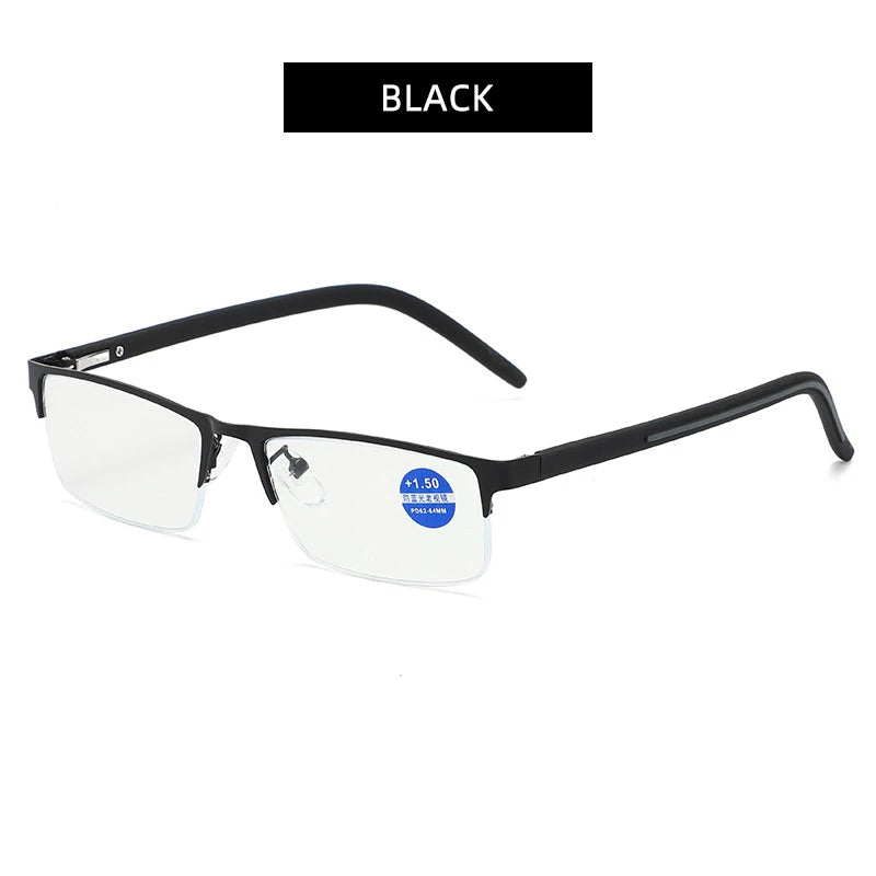 Brand Designer Reading Glasses Men Women Fashion Half Frame Presbyopic Glasses Vintage Business Diopter Eyeglasses +1.0 1.5 2.0