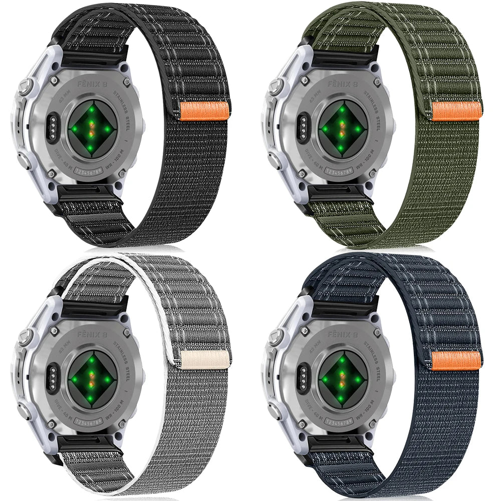 QuickFit 20 22mm 26mm Woven Nylon Band For Garmin Fenix E 8 47mm 51mm 7 7X 6 6X 5 5X Plus/Enduro 3/Epix Pro Gen 2 Strap Bracelet