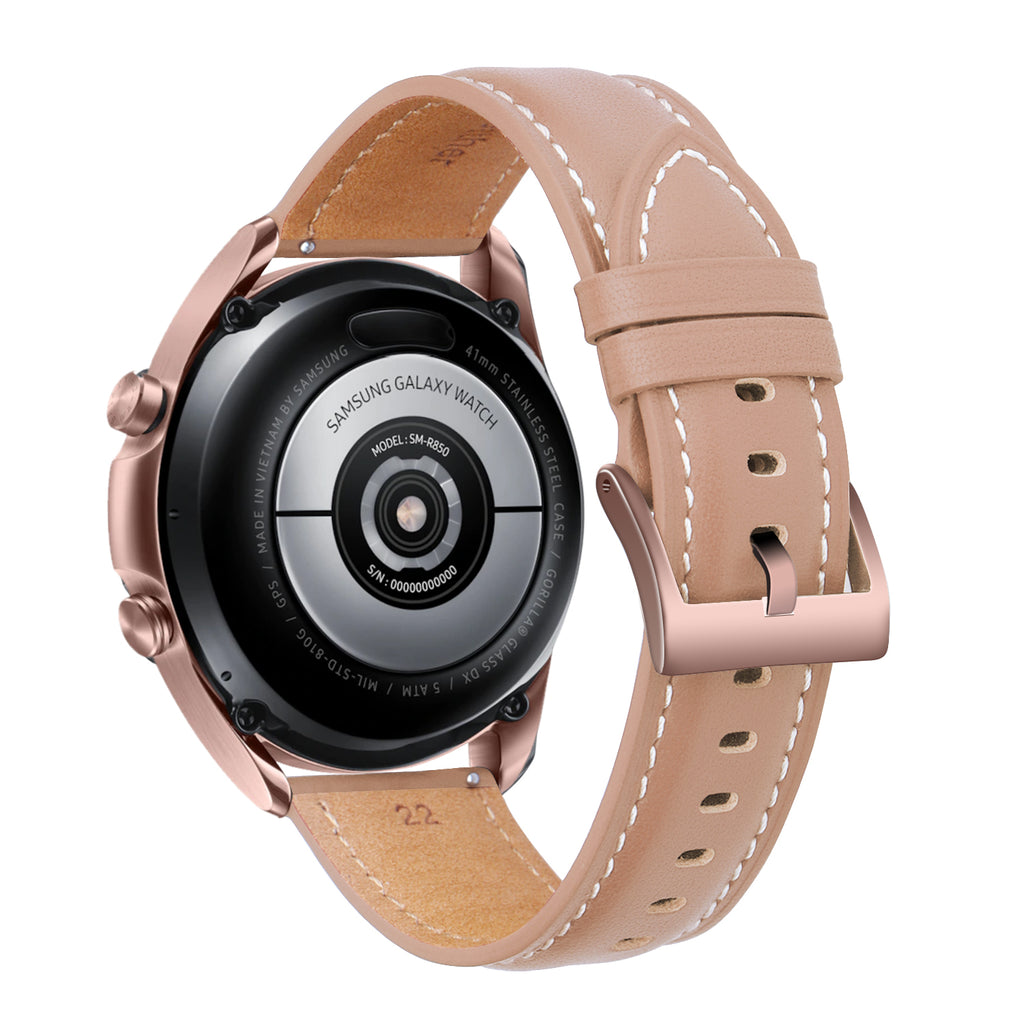 20mm Leather Strap for Samsung Galaxy Watch 3 41 45mm Active 2 Gear S3 22mm Bracelet For Huawei Watch GT2 46mm Replacement Band