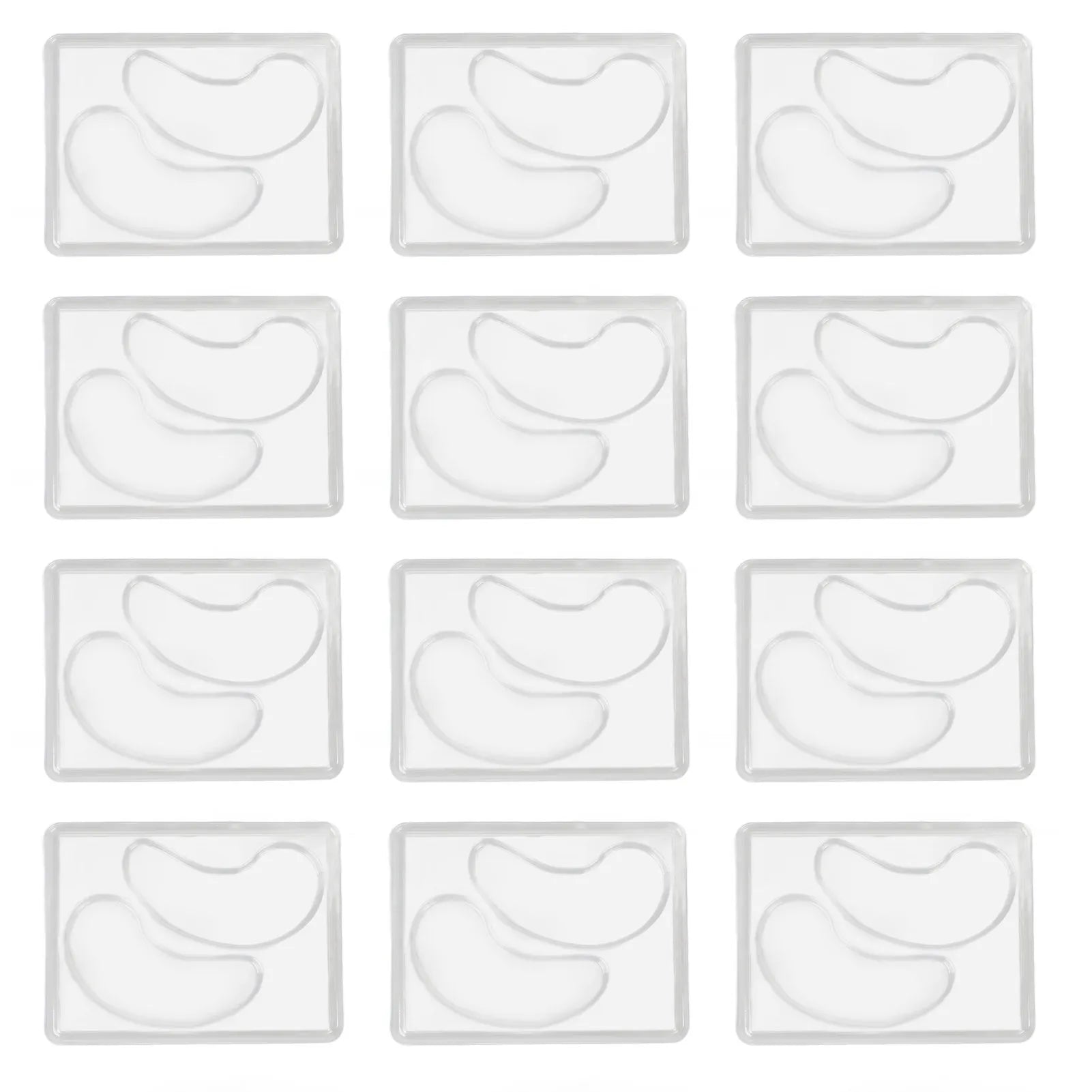 12Pcs Under Eye Patches Molds DIY Healthy Natural Reusable Transparent Eye Mask Patch Tray Plate Face Mask Patch Molds