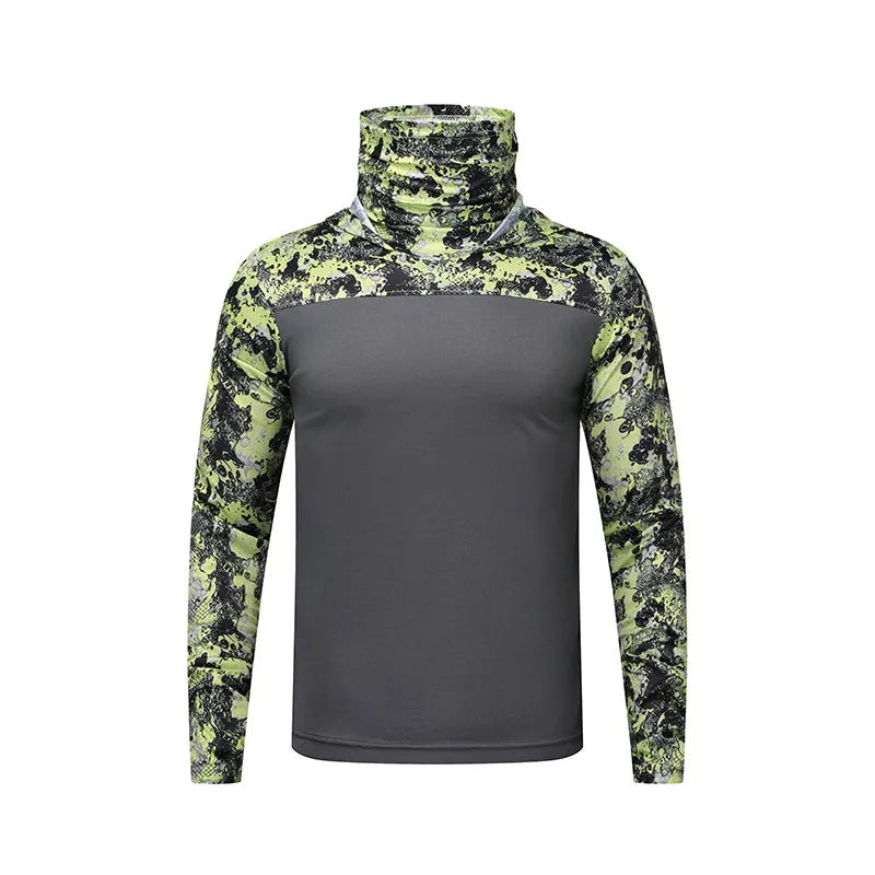Summer Men's and Women's Sunscreen Fishing Clothes Loose big Size Thin Casual Quick Drying Ice Silk Camouflage Sunscreen Jacket