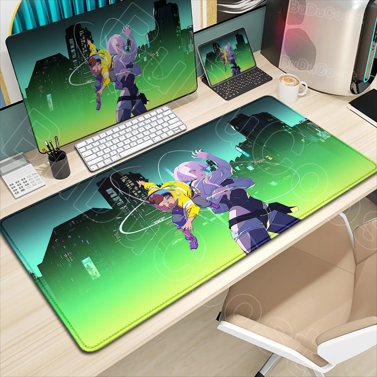 HD Printing New Wallpaper C_cyberpunk E_edgerunners Mouse Pad Non-slip Mousepad Computer Gamer LockEdge Desk Mat PC Keyboard Mat