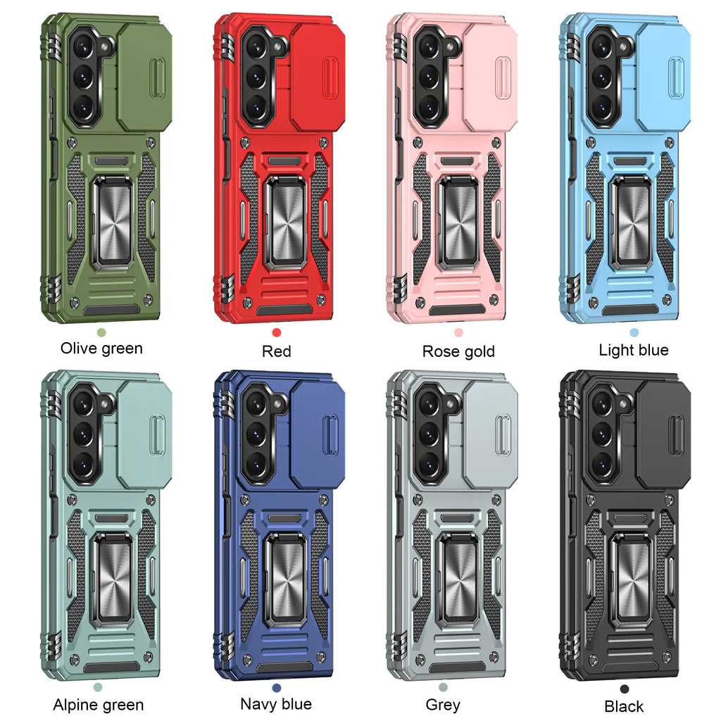 Case For Samsung Galaxy Z Fold 7 5G Z Fold 6 Military Grade Shockproof Heavy Duty Protective Armor Magnetic Kickstand Ring Cover