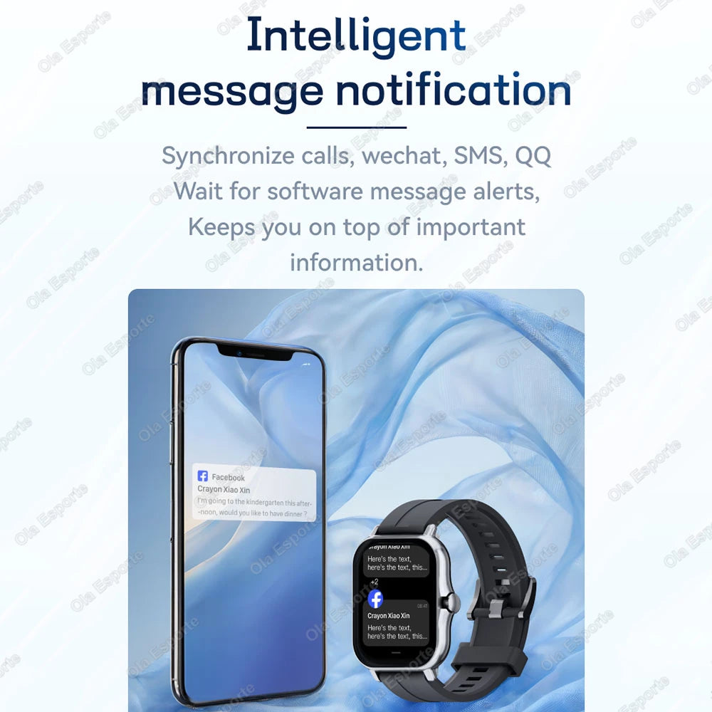 2024 New Smart Watch For Men Women Gift HD Screen Sport Fitness Health Monitoring Watches BT Call Digital smartwatch Wristwatch