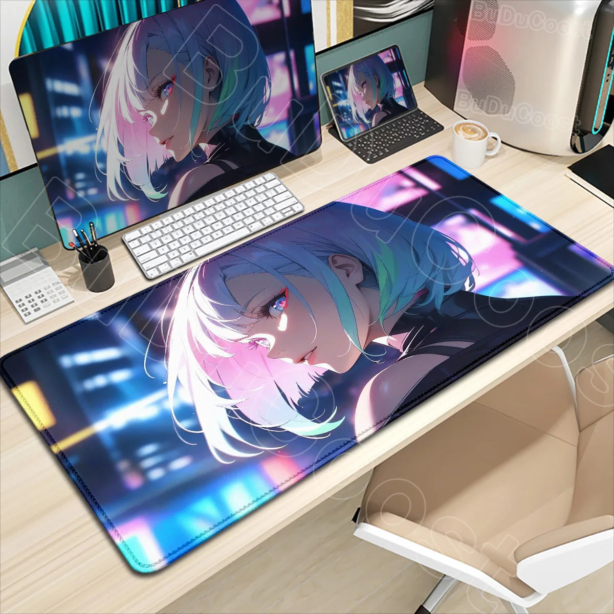 HD Printing New Wallpaper C_cyberpunk E_edgerunners Mouse Pad Non-slip Mousepad Computer Gamer LockEdge Desk Mat PC Keyboard Mat