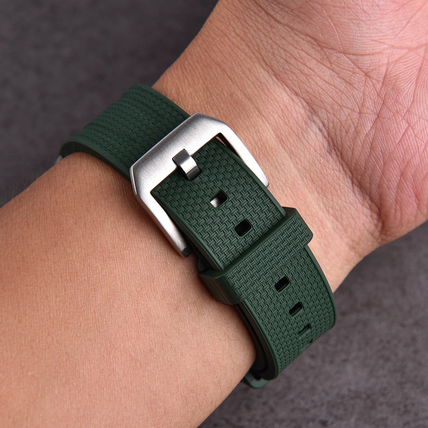 FKM Rubber Watch Strap 20mm 22mm Quick Release Waterproof Diving Watch Band Fluororubber For Traditional Dive Watch Accessories