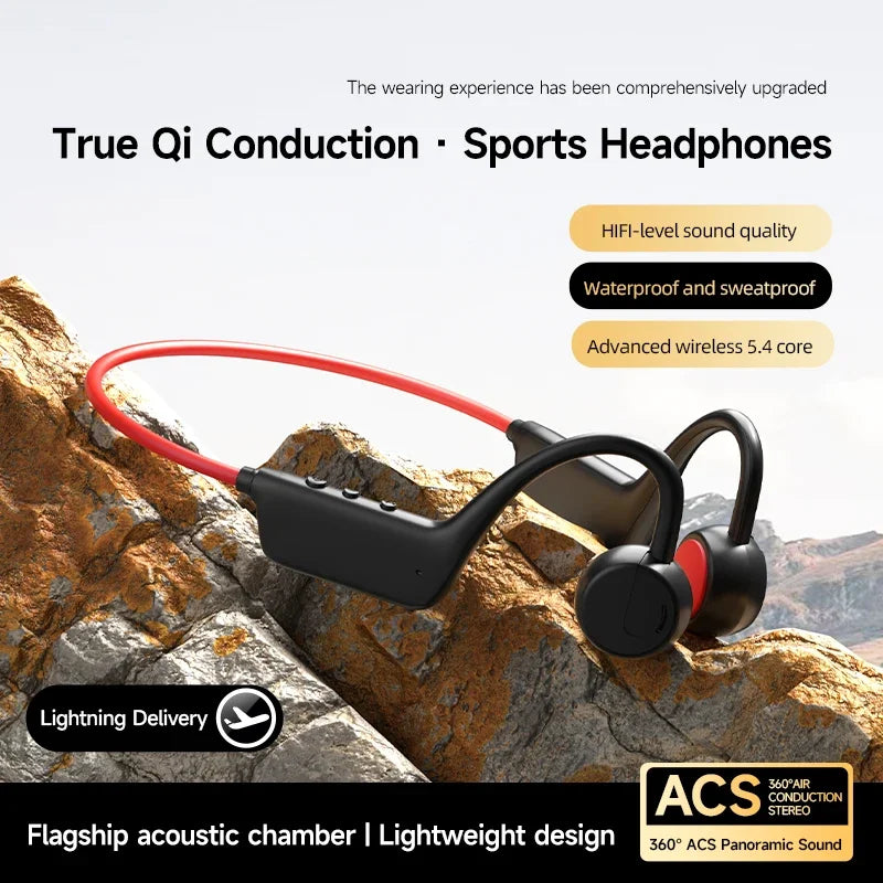 LZQLY Bone Conduction Headset Wireless Swimming Headphone IPX8 Bluetooth 5.3 With Microphone Waterproof Exercise Fitness 2026