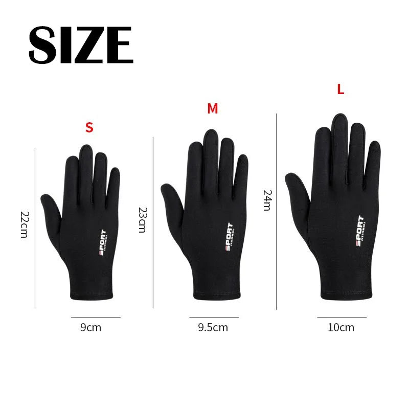 Summer Ice Silk Touchscreen Anti slip Gloves Outdoor Fishing Waterproof Sunscreen Gloves Bicycle Gloves