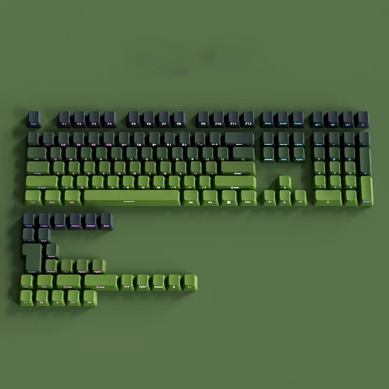 Gradient Keycaps 134 Keys OEM Profile PBT Double Shot Keycap For MX Switch Gaming Mechanical Keyboard Side Printed RGB Key Caps