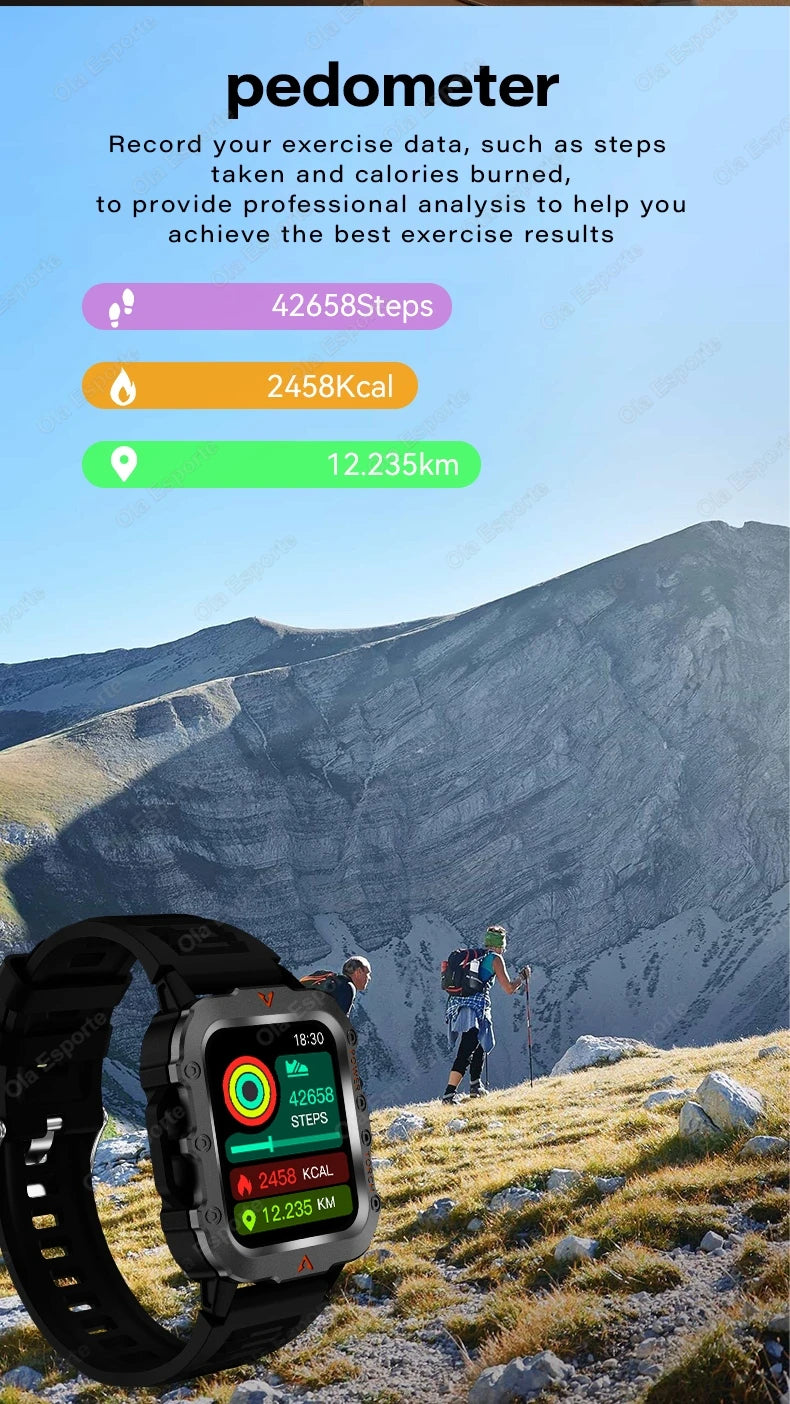 Outdoor Sports Smart Watch for Android IOS Men Women Watches Fitness Track ECG+PGG Health Monitor Smartwatch with Led Lighting