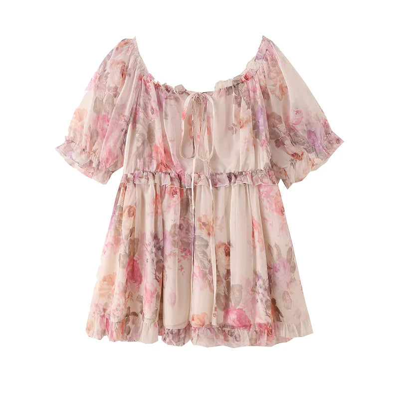 150Kg Plus Size Women's Bust 130-150 Summer Chiffon Shirt Thin Floral Top Decor 5XL 6XL 7XL 8XL 9XL