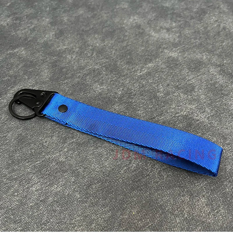 Fashion Solid Color Ribbon Keychain Lanyard Business Gift Key Chain Men Women Car Key Strap Waist Wallet KeyChains Keyrings