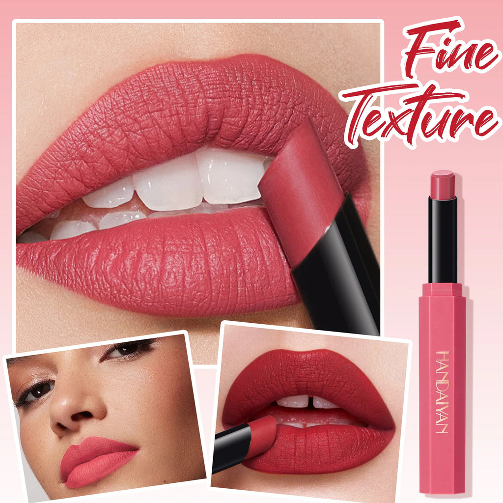 Women's Velvet Matte Lipstick Long-Lasting Non-Stick Cup Waterproof Nude Deep Red Lipstick Makeup 6 Colors Sexy Red Lip Gloss