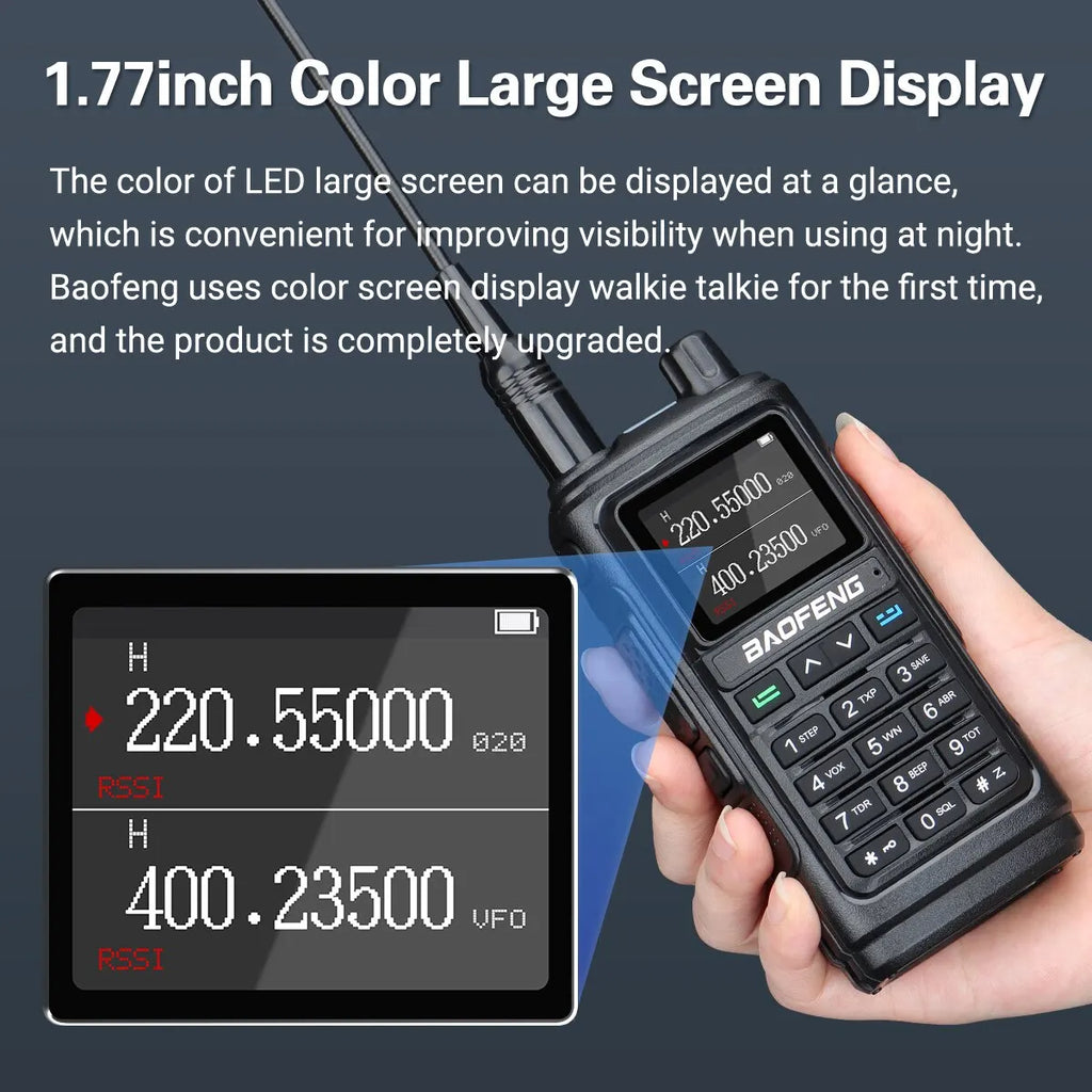 Baofeng UV 17 Pro Wireless Copy Frequency Walkie Talkie 16 KM Long Range Flashlight Type-C Charger Ham Radio UV 17 Pro L K5 5R