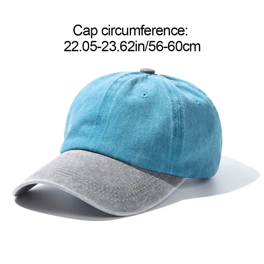 10colors WASHED DENIM Baseball Cap Distressed Faded Caps Sunscreen Hats Adjustable Baseball Hats Outdoor Sports Hats