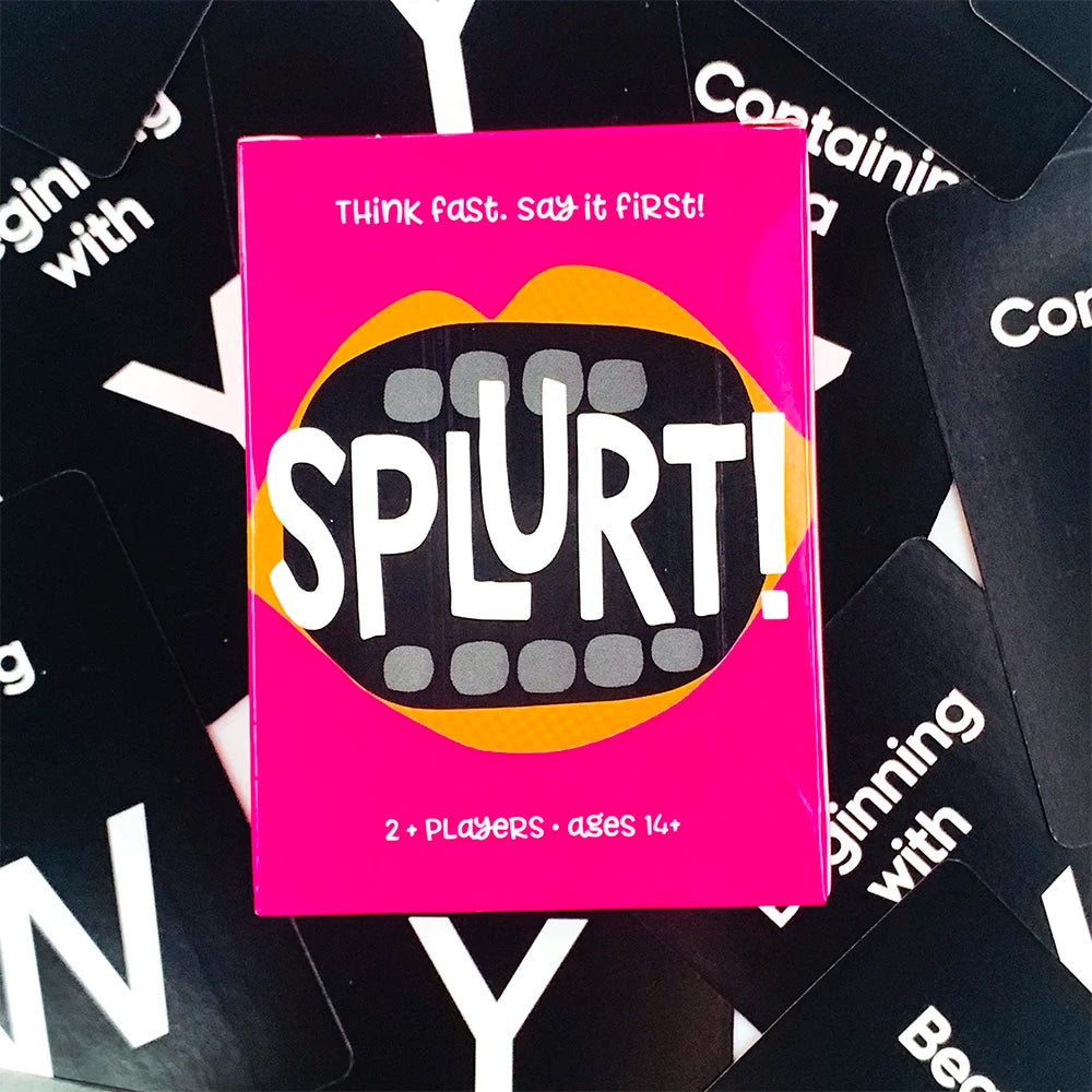 Splurt! Think Fast Say It First! Portable Party Card Travel Game Pink Board Game Birthday Gifts Family Gathering Game Cards