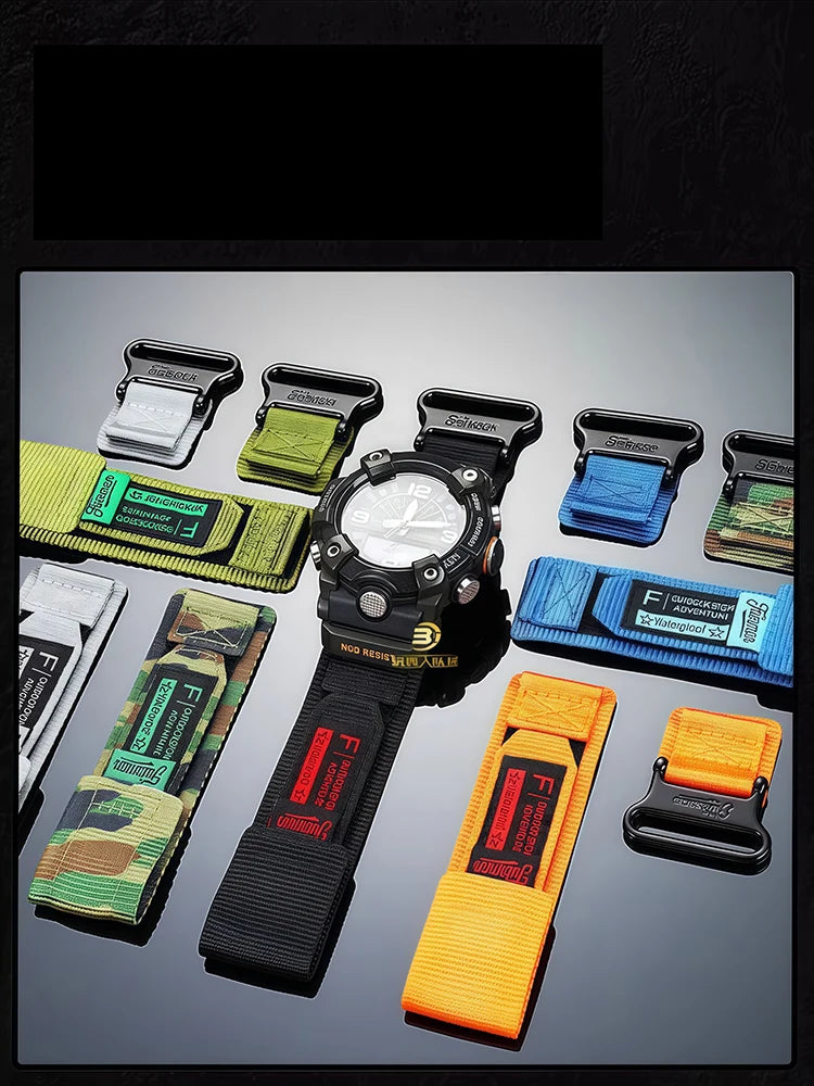 GG-B100 Modified Watch Strap For Casio G-shock GG-B100 series Sports Nylon Canvas WatchBand Men's watch accessories