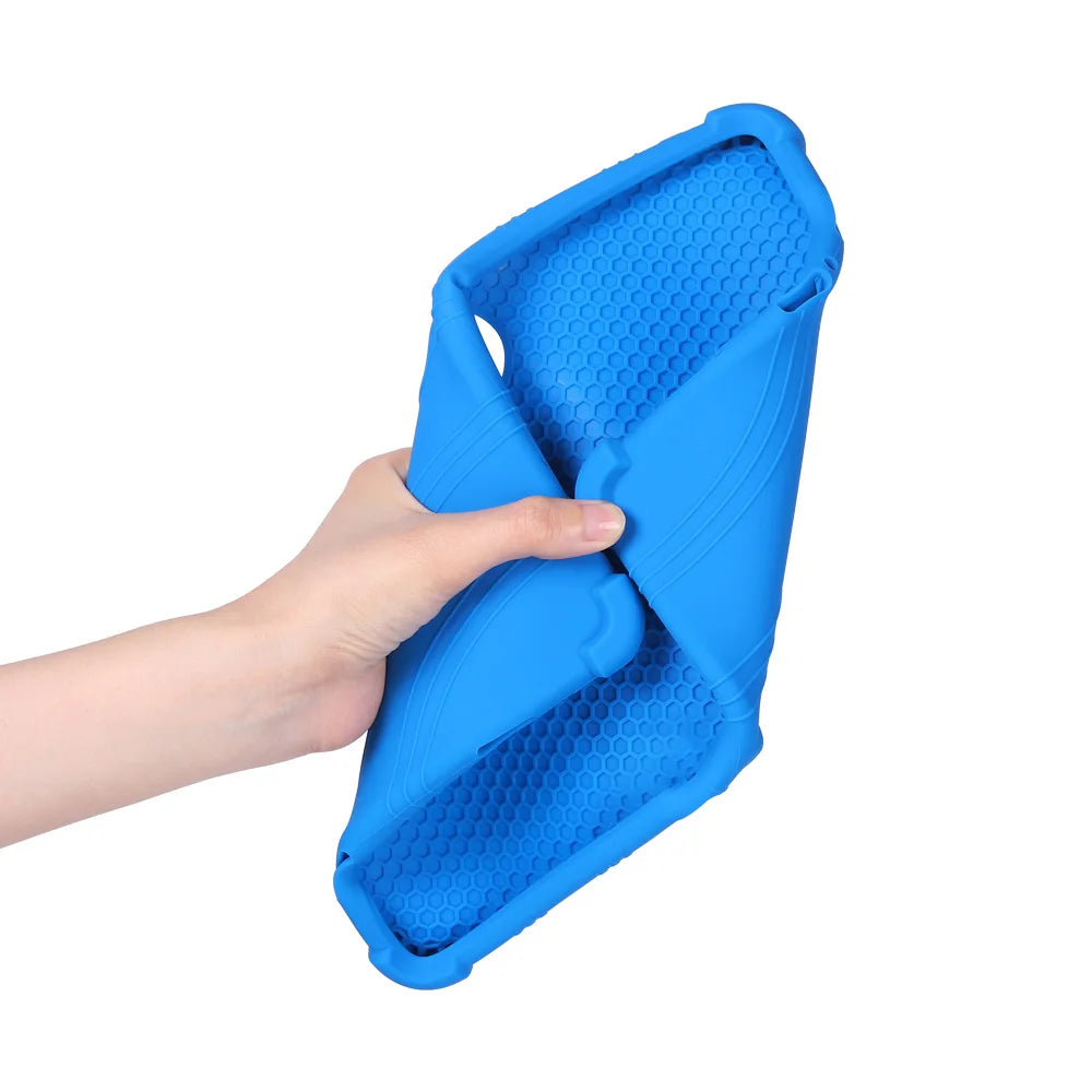 For Oppo Pad SE / OnePlus Pad Lite Silicone Case with Kickstand Rugged Protective Cover - Dark Blue