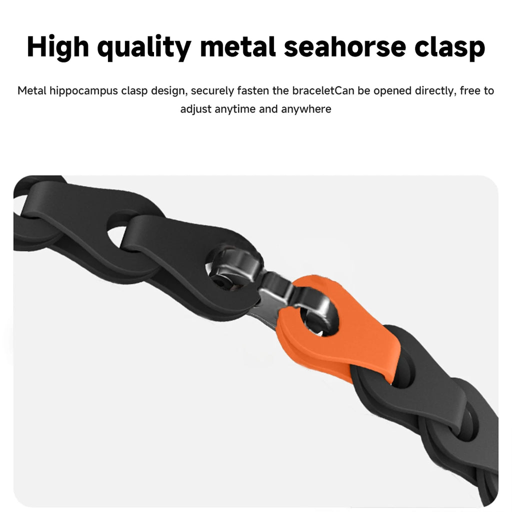 Chain Link Silicone Strap for Apple Watch Band Ultra 3 2 49mm 44mm 40mm 45mm 41mm 42mm Bracelet for Series 11 10 9 8 7 6 5 4 SE3