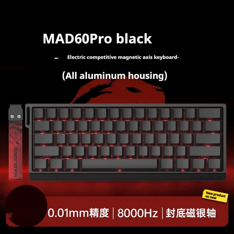 MADLIONS MAD60HE MAD68HE Magnetic Switch Keyboard Wired Mechanical Keyboard 8000Hz 0.01mmRT Valorant Gaming Keyboard Custom