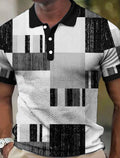 Men's Geometry Stripe Graphic Prints Geometry Polo Shirt Golf Shirt Short Sleeves Shirt Outdoor Street Print Clothing Apparel