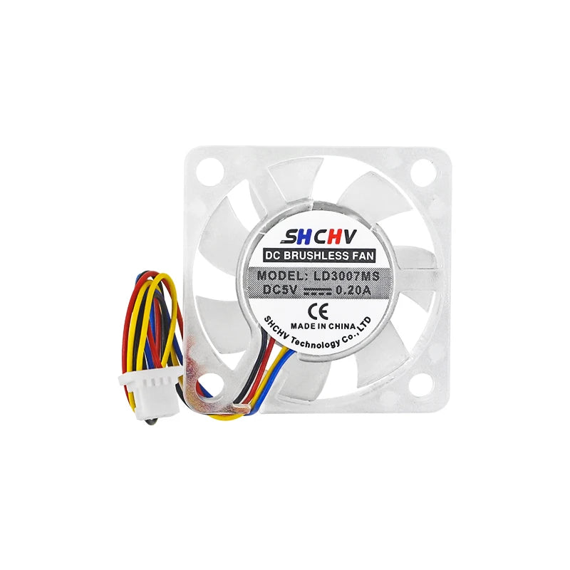 5V 3007 Fan PWM Speed Adjustable CPU Cooling Radiator JST Interface Optional LED with M2.5 Screws Nutsfor Raspberry Pi 5 4G 8G