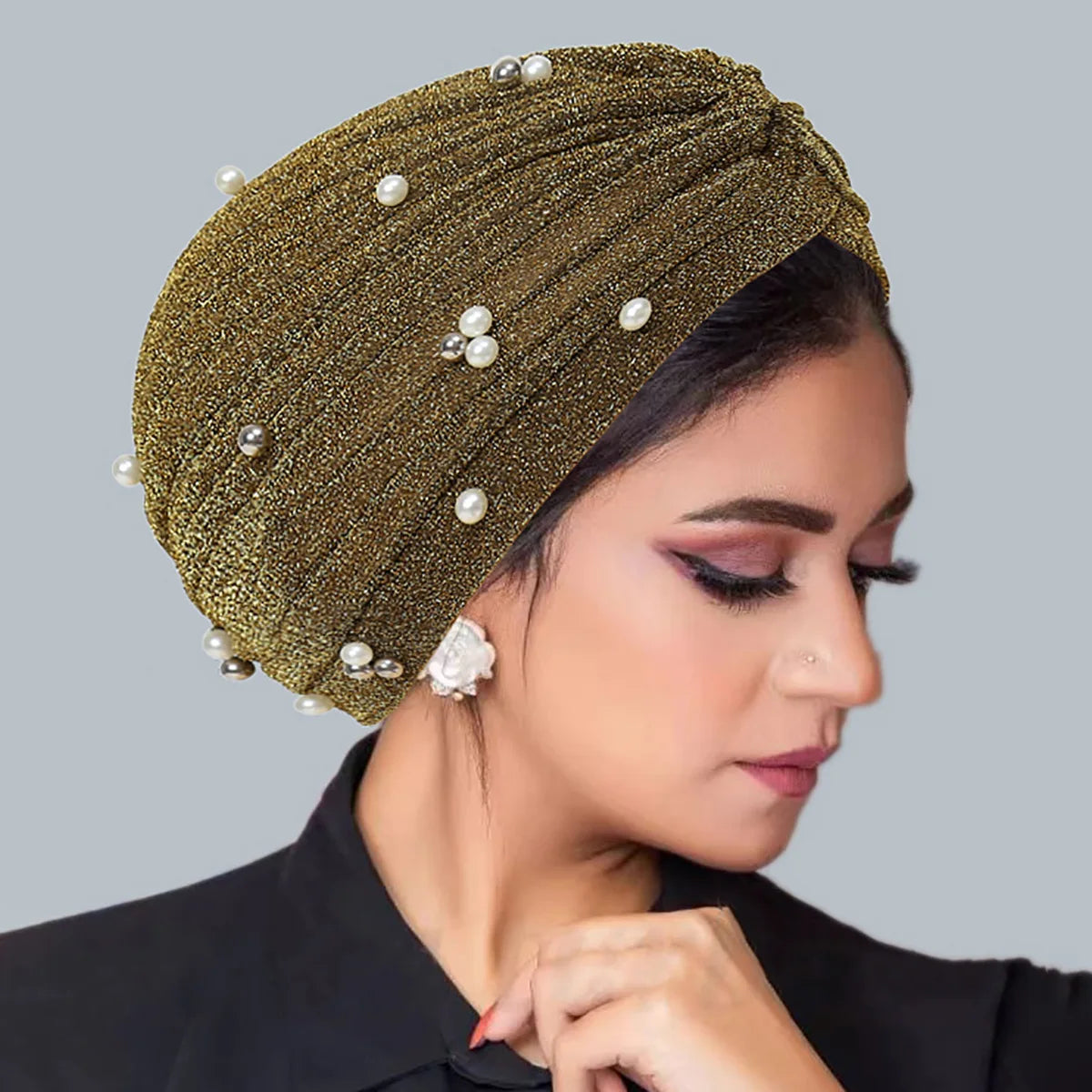 New Women Velvet Turban Hat Muslim Twist Solid Color Hijab Chemo Cap Head Wrap Headscarf Beanies Bonnet Headscarf Turbante Mujer