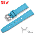 FKM Rubber Watch Strap 20mm 22mm Quick Release Waterproof Diving Watch Band Fluororubber For Traditional Dive Watch Accessories