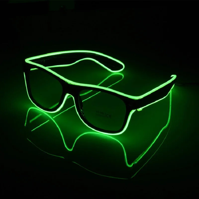 Led Glasses Neon Party Flashing Glasses Novelty Gift EL Wire Glowing Gafas Luminous Bril  Glow Sunglasses Bright Light Supplies