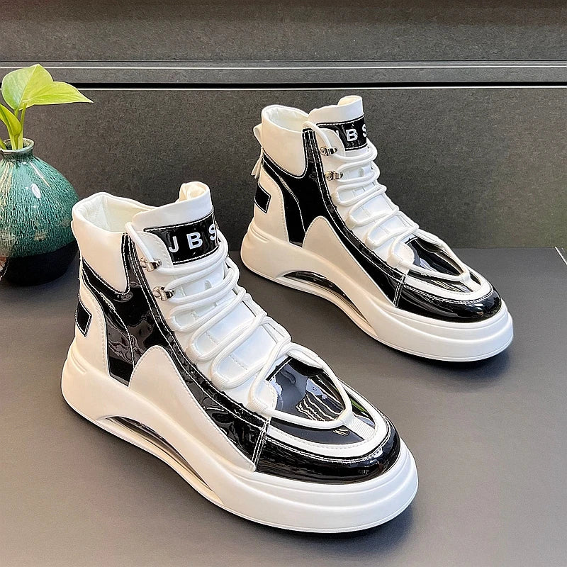 CuddlyIIPanda Men Fashion Casual Air Cushion Shoes Spring Summer Autumn High Top Luxury Designer Youth Trending Leisure Sneakers