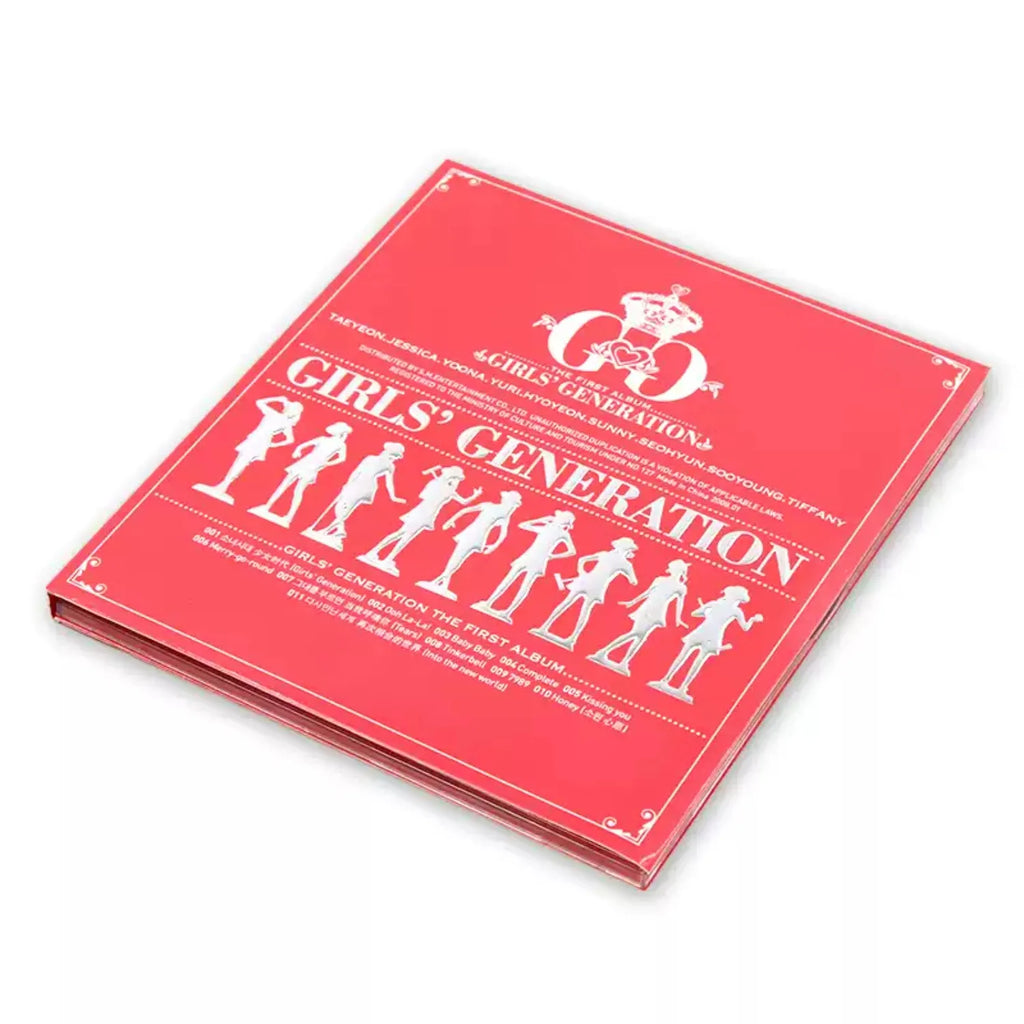 K-Pop Girl Group Debut Album "Girls' Generation" Red Gold Foil Silhouette Cover High-Quality Classic Pop Collectible CD Record