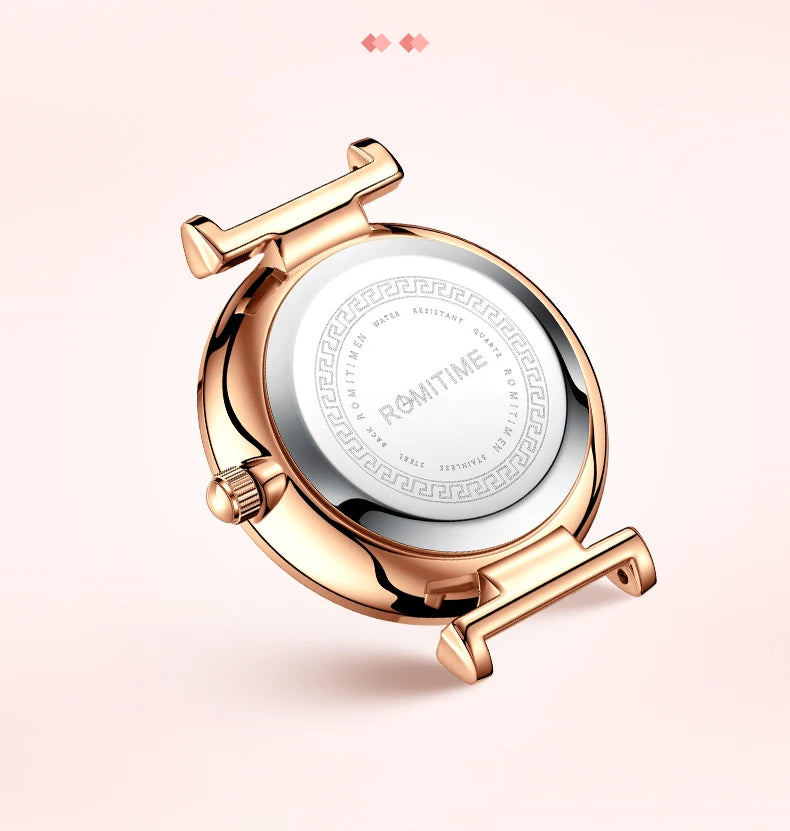 ROMITIME Women's Watch Luxury Elegant Trend Simple Waterproof Original Certification Stainless Steel Quartz Wrist watch