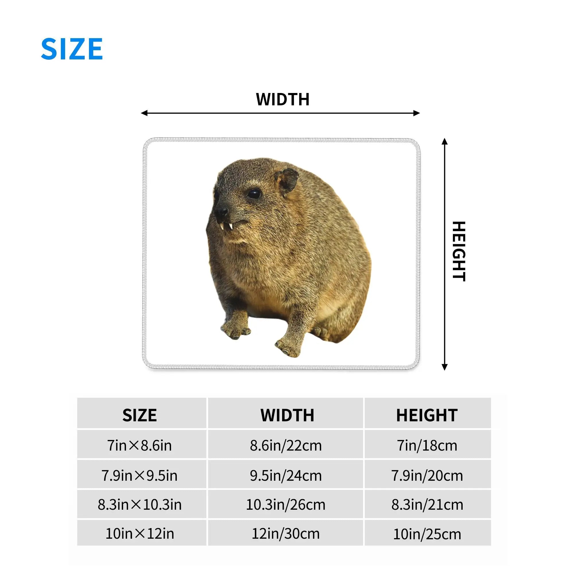 Cute rock hyrax Mouse Pad Computer Keyboard Mouse Mat Gaming PC Laptop Desk Mat Office Accessories Table Mats