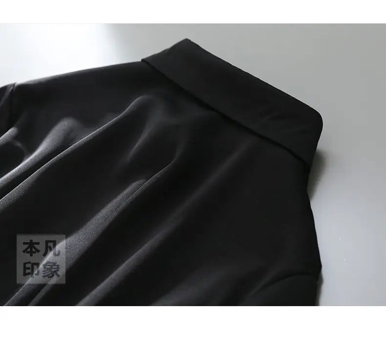 Blouses Tops Women White Black Long Lantern Sleeve Office Lady Temperament Autumn Winter Basic All-match Design Chic Female New