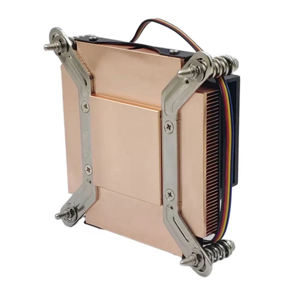Full Pure Copper 1U Server Radiator 29mm Height Double Ball Turbo Cooling Fan LGA1700 2011 1200 115x AM4 AM5