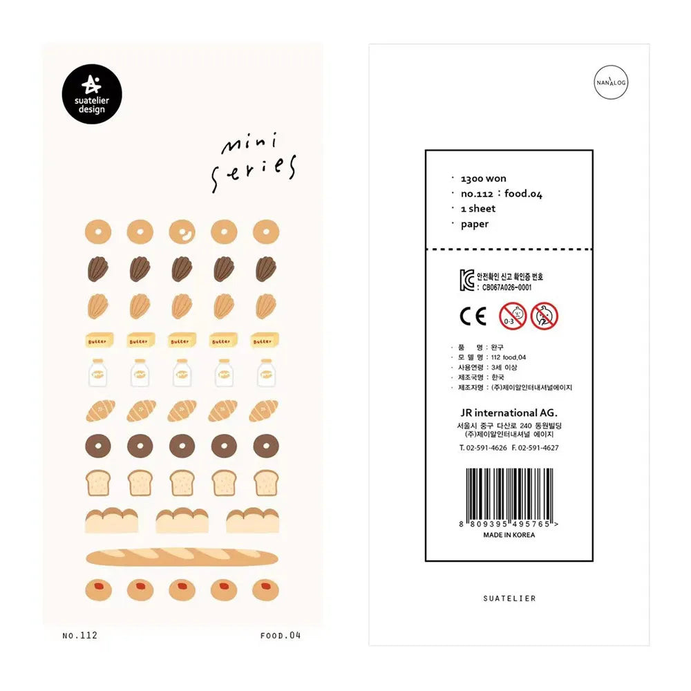 Korean Import Suatelier Brand Fresh Flower Food Cartoon Stickers Scrapbooking Diy Journal Stationery Sticker Deco Aesthetic Gift
