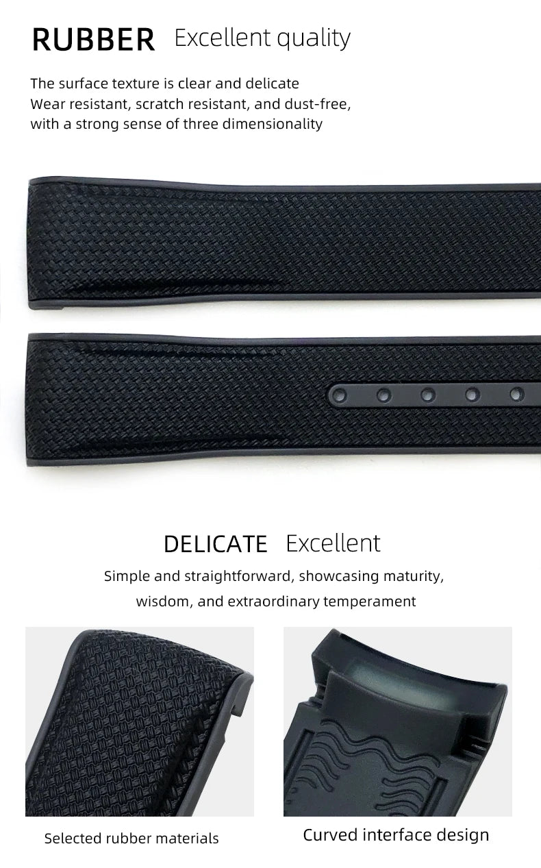 for Omega Planet Ocean Speedmaster Seamaster AT150 18mm 19mm 20mm High Quality Rubber Watchband Silicone Colorful Watch Strap