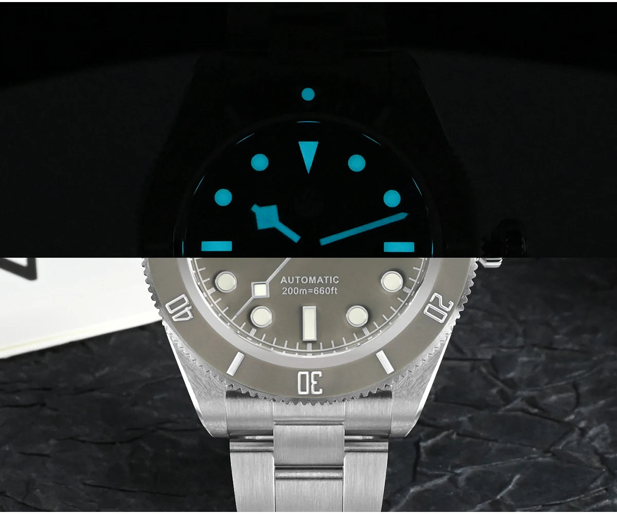 San Martin 40mm Vintage Diver Luxury Men Wristwatch Brand Classic BB58 PT5000 Automatic Mechanical Watches Sapphire 20Bar SN0008