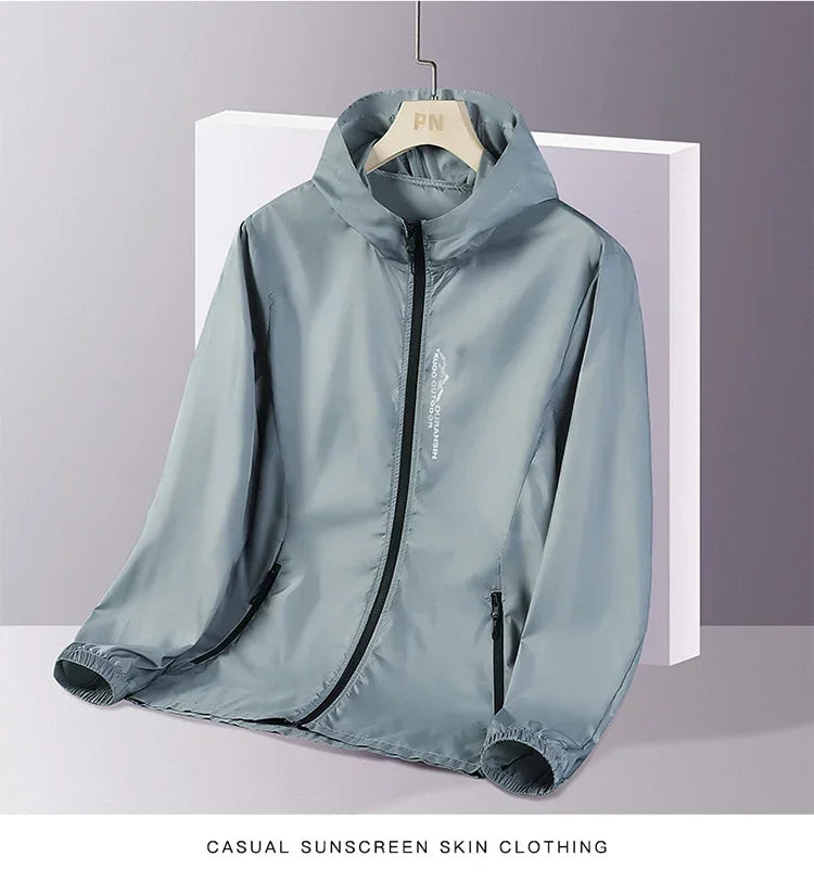 NEW 2025 Sunscreen Coats Men's Breathable Sports Waterproof Jacket Summer UV Protection Outdoor Fishing Skin Clothing