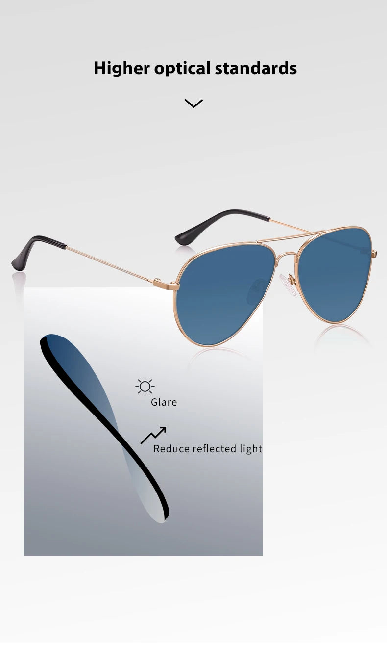 Men Concave Sunglasses Women Anti Rays UV400 Sun Glasses Metal Eyeglasses Frame Pilot Goggles Travel Driving Sunscreen Eyewear