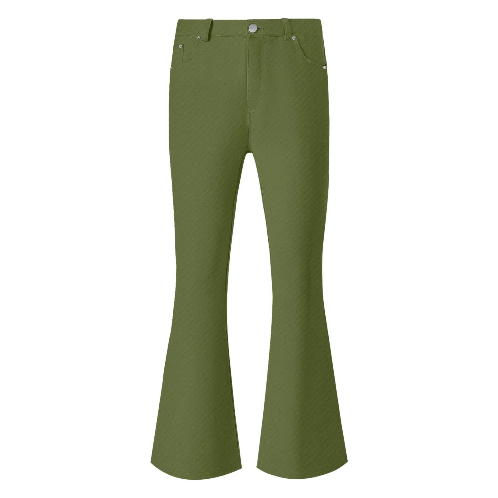 Men's fashion Retro Disco Flared Pants Loose Stretch Vintage Trousers Fit Flared Comfortable Retro Stretch Twill Men's Trousers