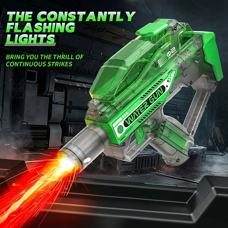 Summer Outdoor Shooting Game Toys for Kids Battery Powered Electric Water Gun Transparent  Children Automatic Water Spray Guns