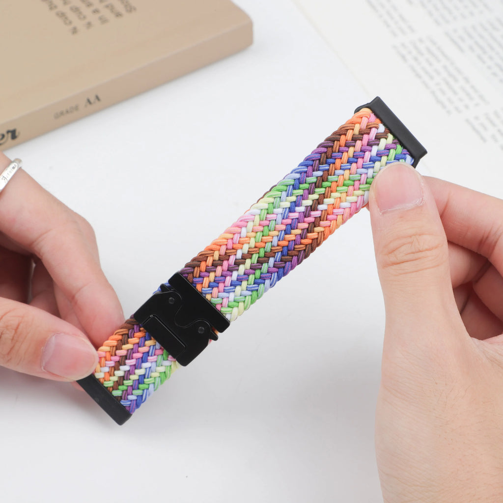 For Fitbit Versa 4 3 Sense 2 band Accessories replacment sport nylon loop Bracelet correa Fitbit Versa4 Parachute Braided Strap