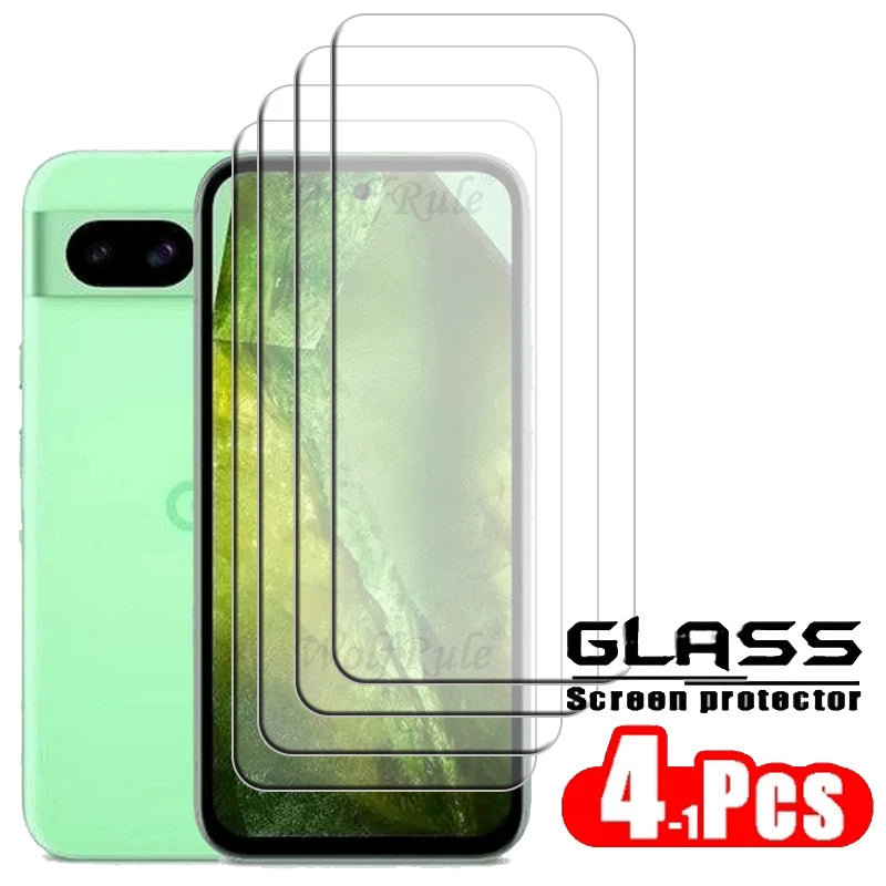 2/4 Pcs For Google Pixel 8A Glass Google Pixel 8A Glass 9H Clear Cover Screen Protector Google Pixel 8A 8 Pro 6A 7A 7 Lens Glass