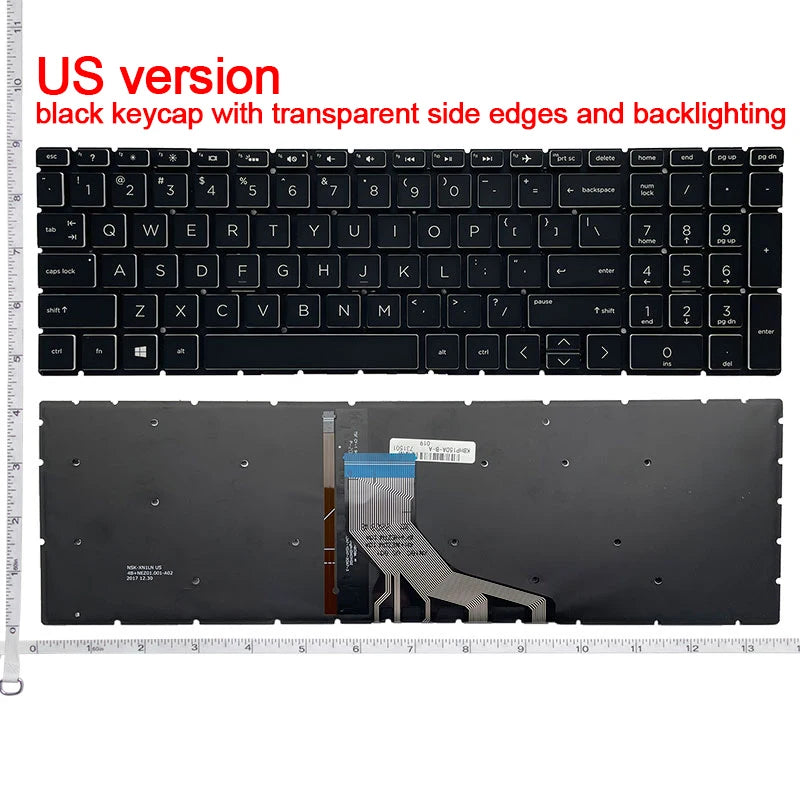 US/RU/UK keyboard FOR HP 15-DB/DX/DA/CX/DR/GW 15m-DS 250 255 256 G7 15-CN/CS/CR/CW/EC/CH/DK/DS TPN-C135/143 15T-cn 15S-DY 17-BY