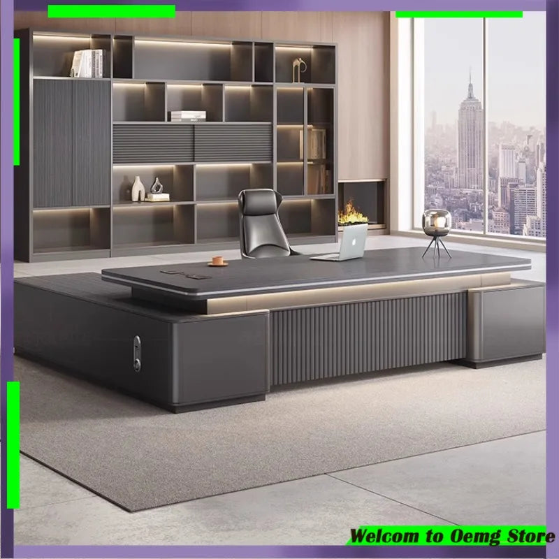 Designer Modern Computer Desk Luxury Office Table Organizer Ideal Gaming Space Office Enhancement Muebles Oficina Decoration