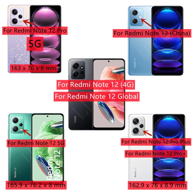 For Cover Xiaomi Redmi Note 12S Case Redmi Note 12S Capas Back Liquid Silicone Soft TPU Fundas Redmi Note 10 11 12 Pro Plus 12S
